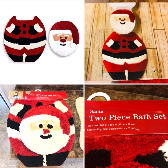 NWT-Santa Claus-2 Pc Bath Set by Winter Wonderland - Picture 1 of 5